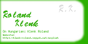 roland klenk business card